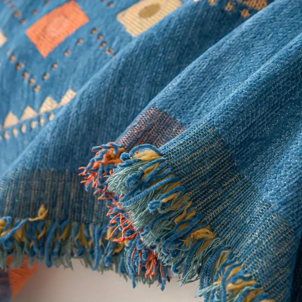 Junips | Bohemian Tassel Sofa Cover Cotton Blend