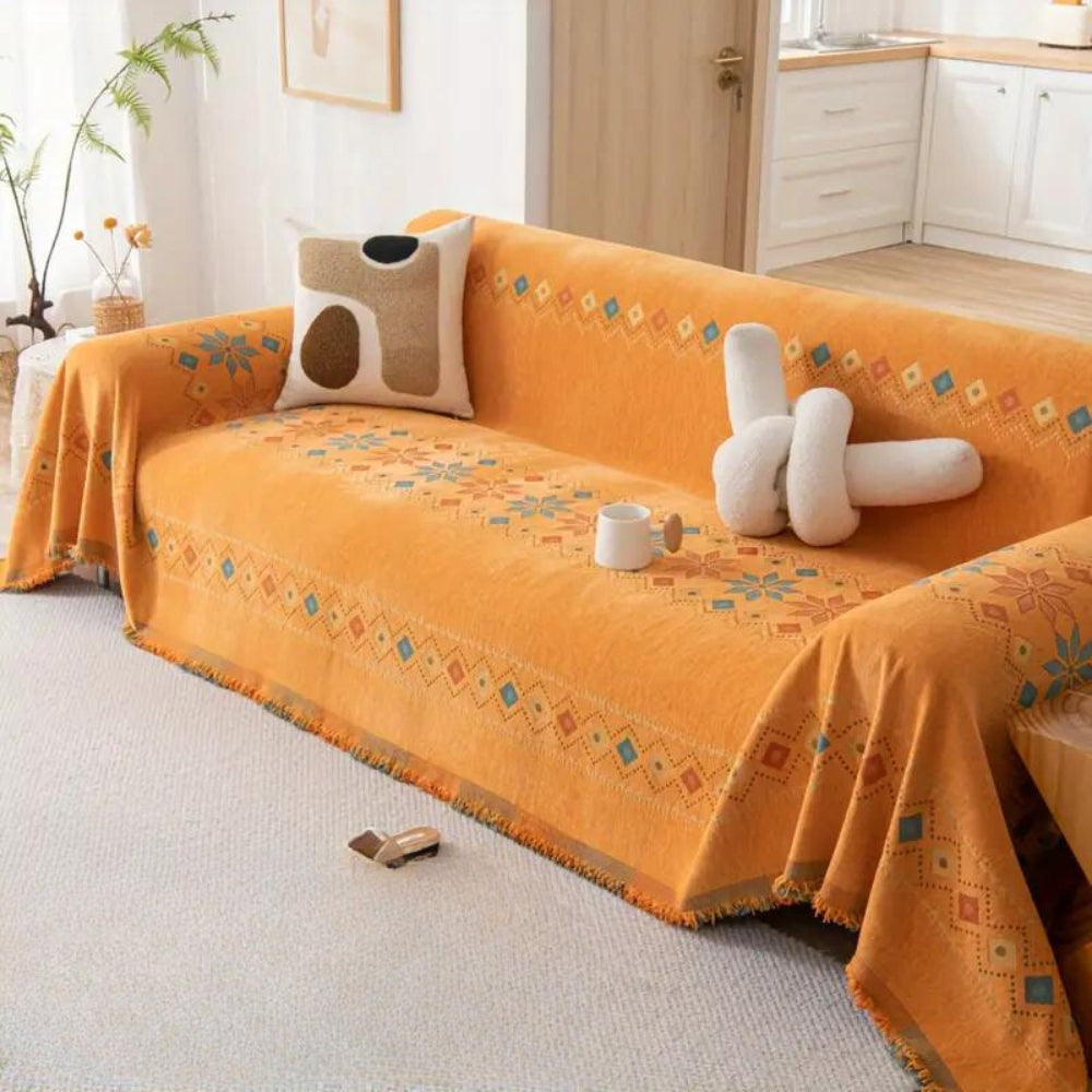 Junips | Bohemian Tassel Sofa Cover Cotton Blend