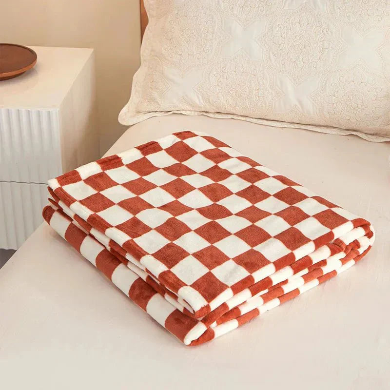 Junips | Classic Checkered Pattern Sofa Blanket