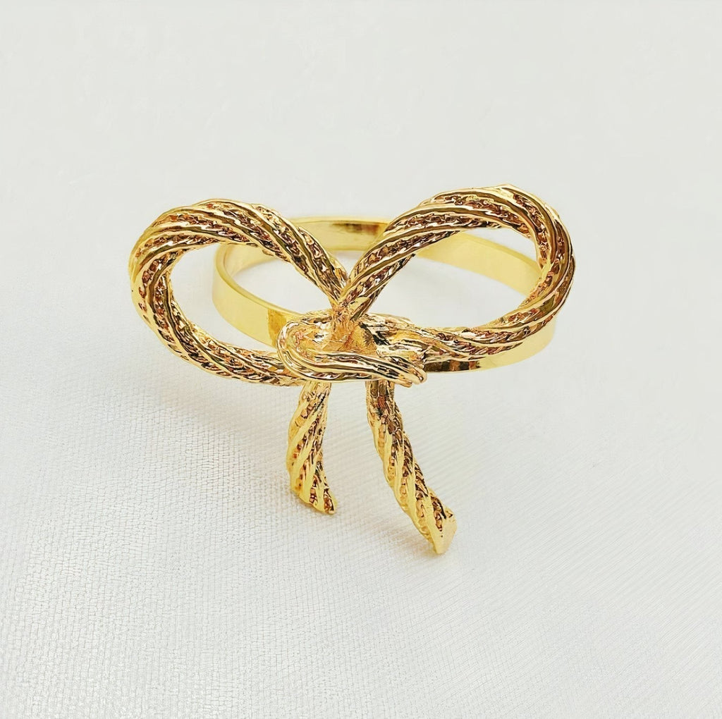 Junips | Bow Napkin Ring Set of 6 for Home Decor