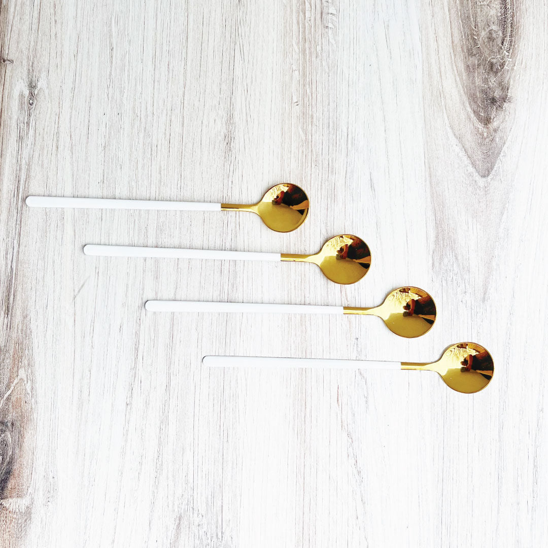 Junips | Trendy Espresso & Dessert Spoon Set with 4 Pieces