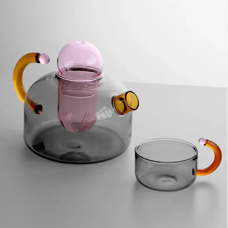 Junips | Color Bloom Glass Teapot & Cup Set