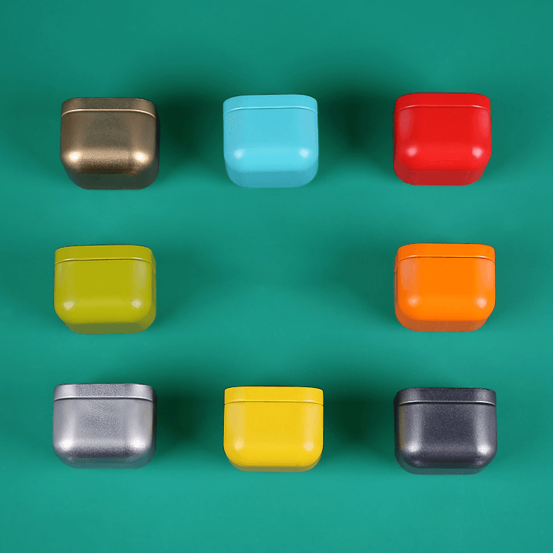 Junips | Colorful storage box | Small metal tea, candy, pill container