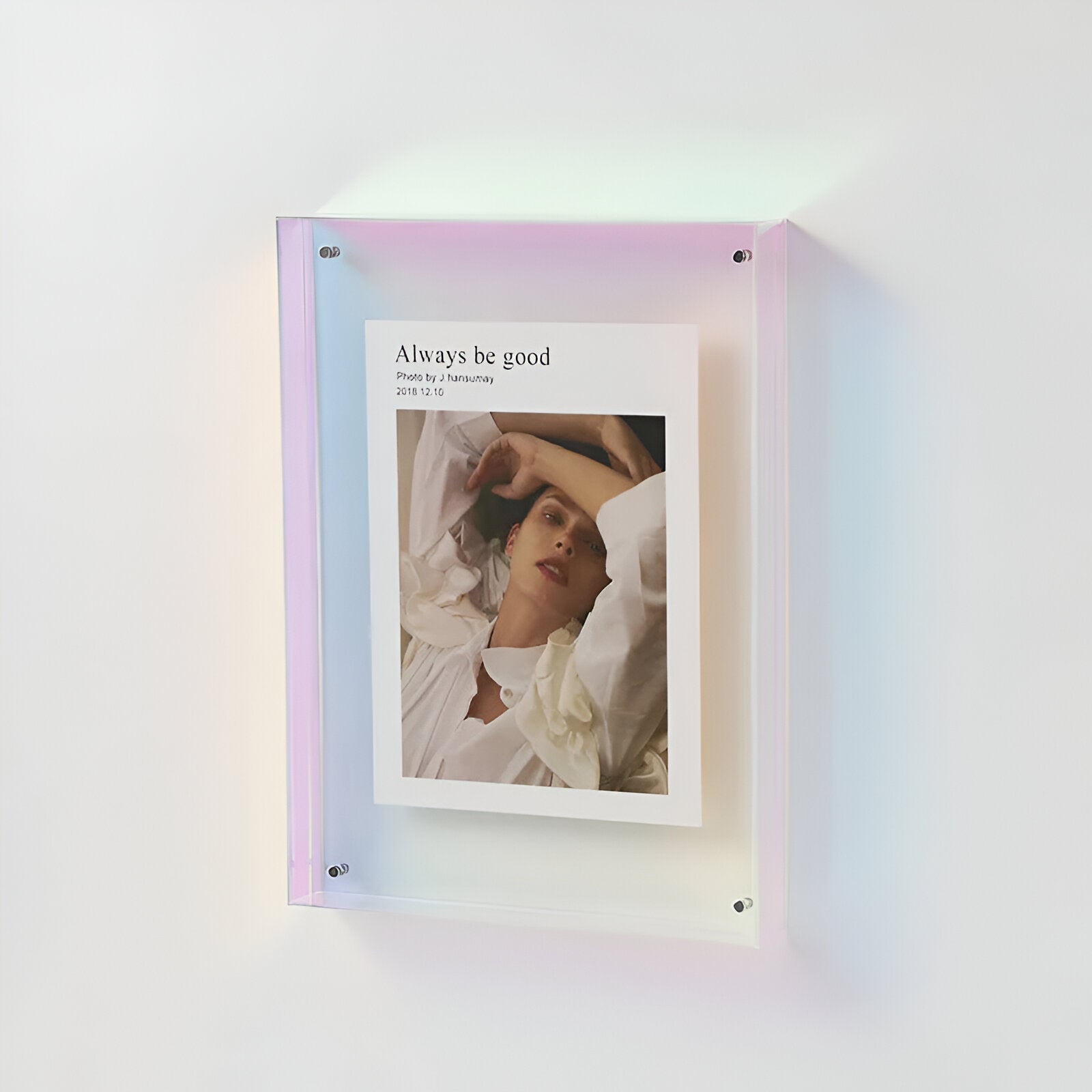 Junips | Colored transparent acrylic frame for modern displays