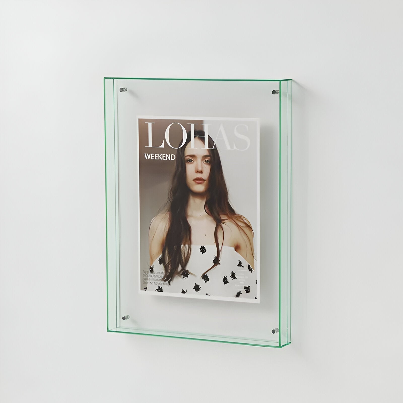 Junips | Colored transparent acrylic frame for modern displays