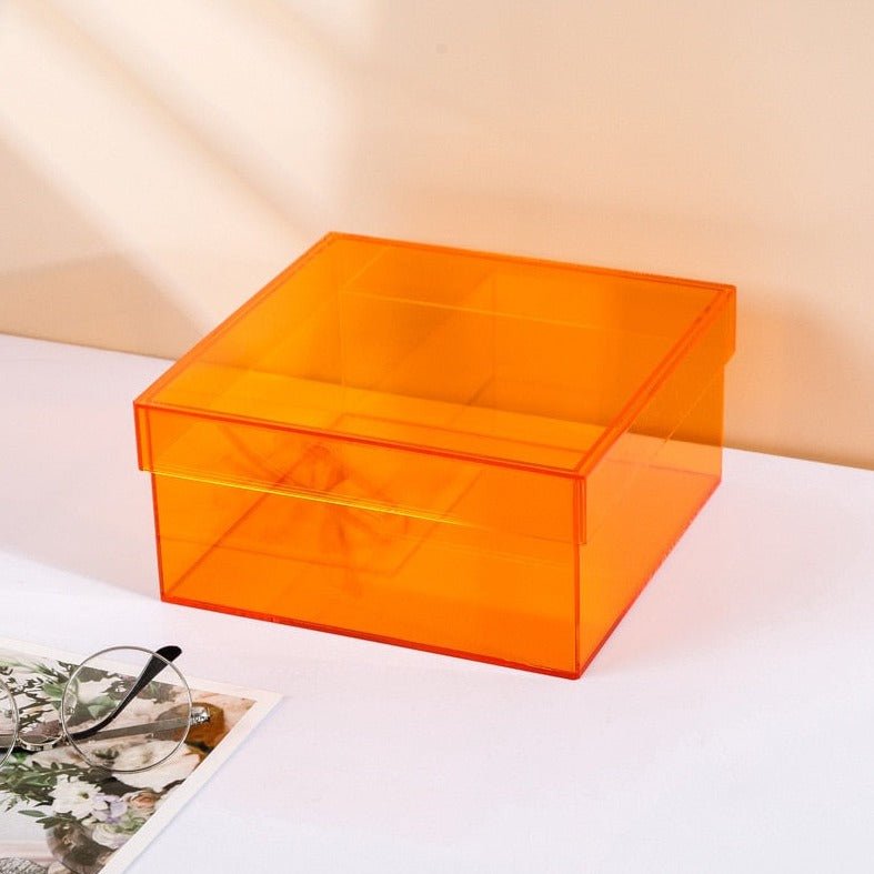 Junips | Colorful Acrylic Storage Organizer Box With Lid