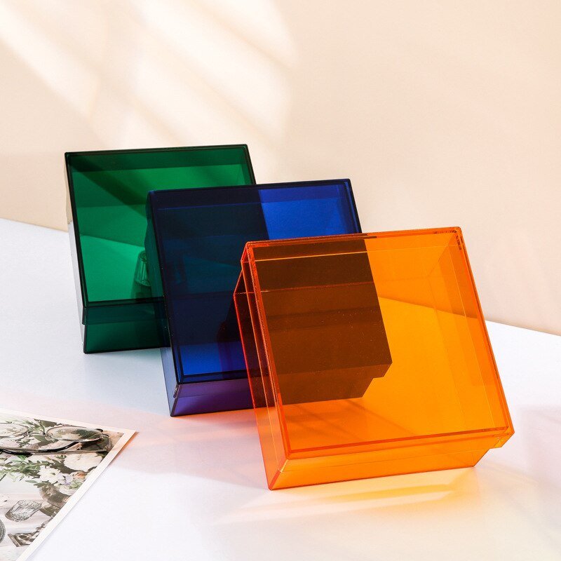 Junips | Colorful Acrylic Storage Organizer Box With Lid