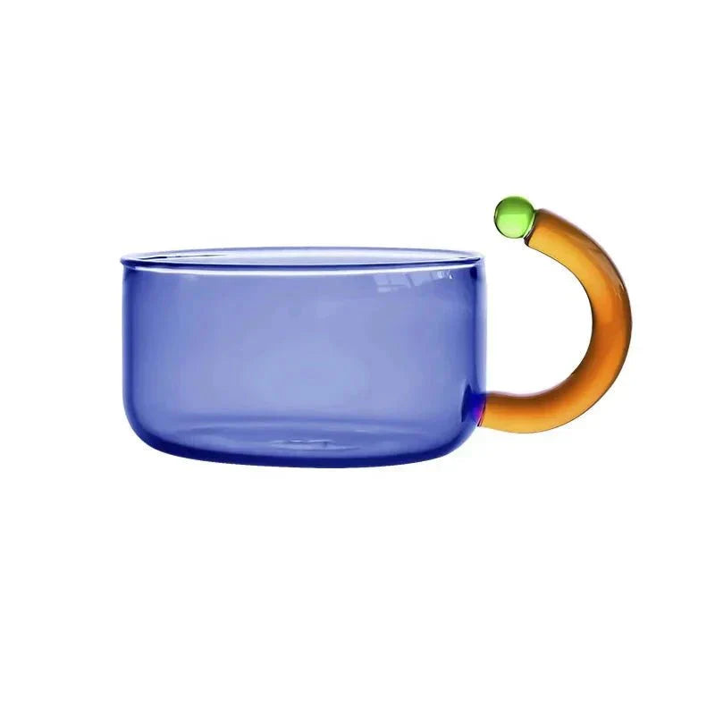 Junips | Contrasting Color Glass Teapot Set – Stylish & Heat Resistant Design