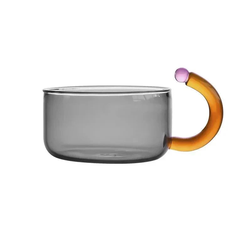 Junips | Contrasting Color Glass Teapot Set – Stylish & Heat Resistant Design