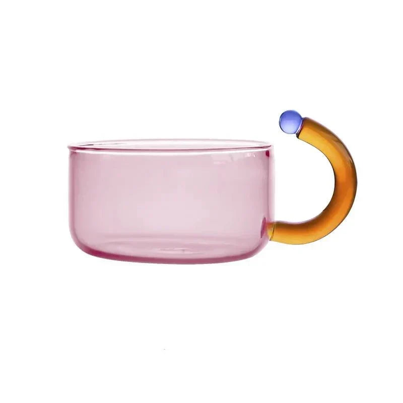Junips | Contrasting Color Glass Teapot Set – Stylish & Heat Resistant Design