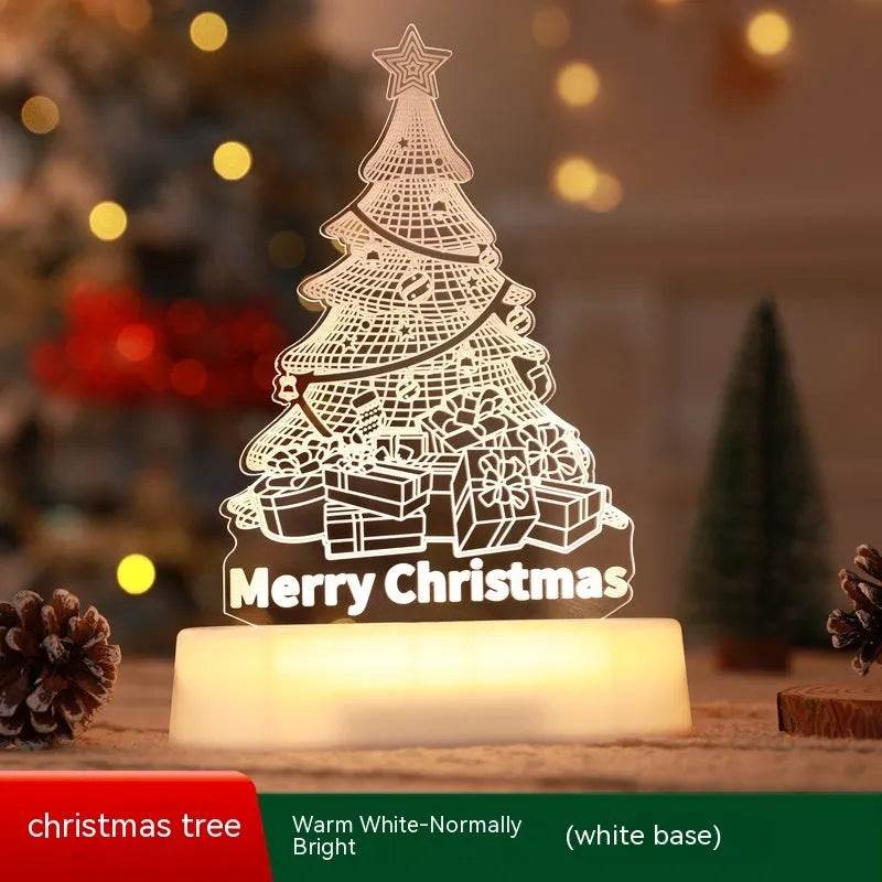 Junips | Christmas Decoration 3D Lamp Acrylic LED Night Lights New Year Valentines Day Christmas Kids Gift Christmas Ornaments