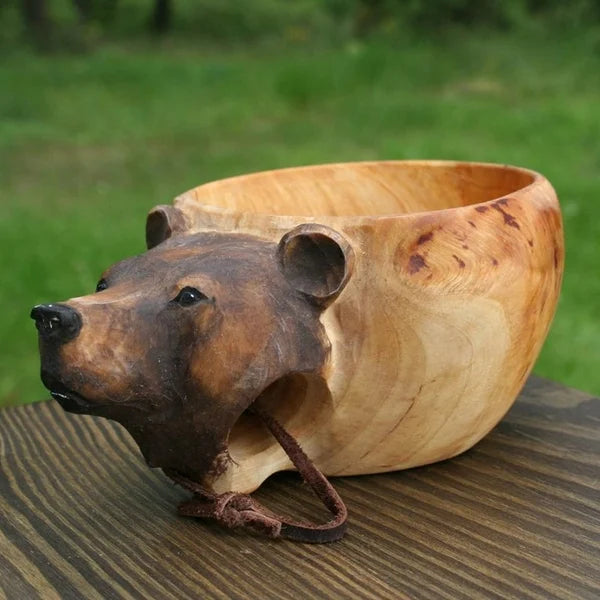 Junips | Wooden Cup - WildSip - Handmade Animal Design - Adventurous Hydration