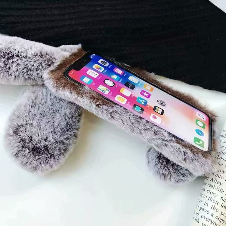 Junips | Grey Fox Hair Fur Ball Grid Design Iphone Cases