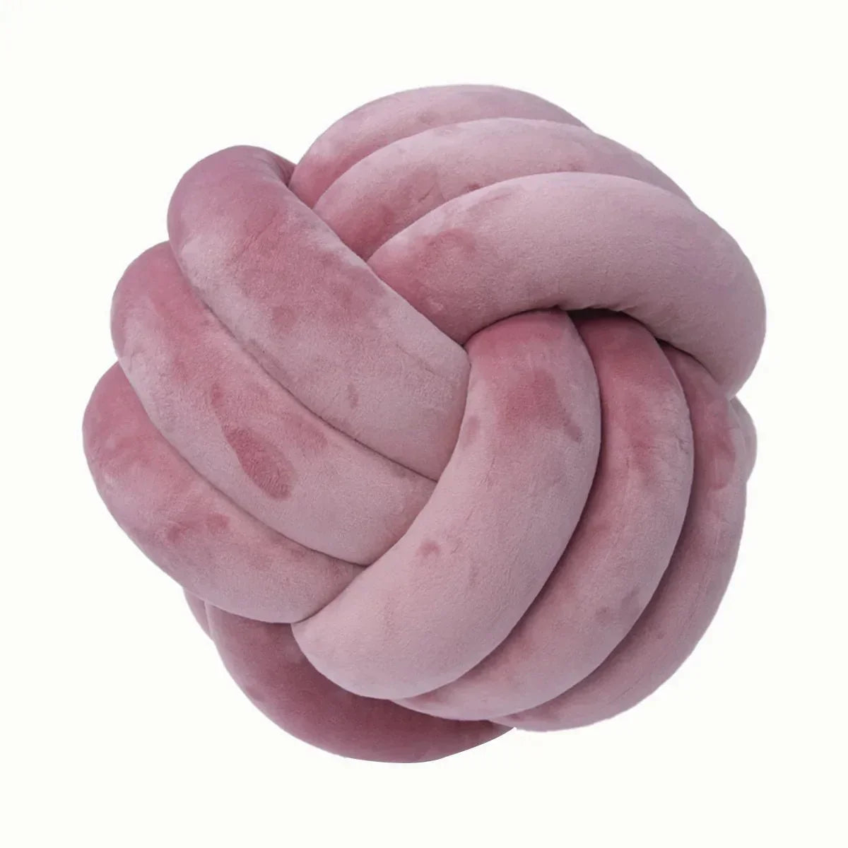 Junips | Decorative, soft cushion with knotted ball in suede look