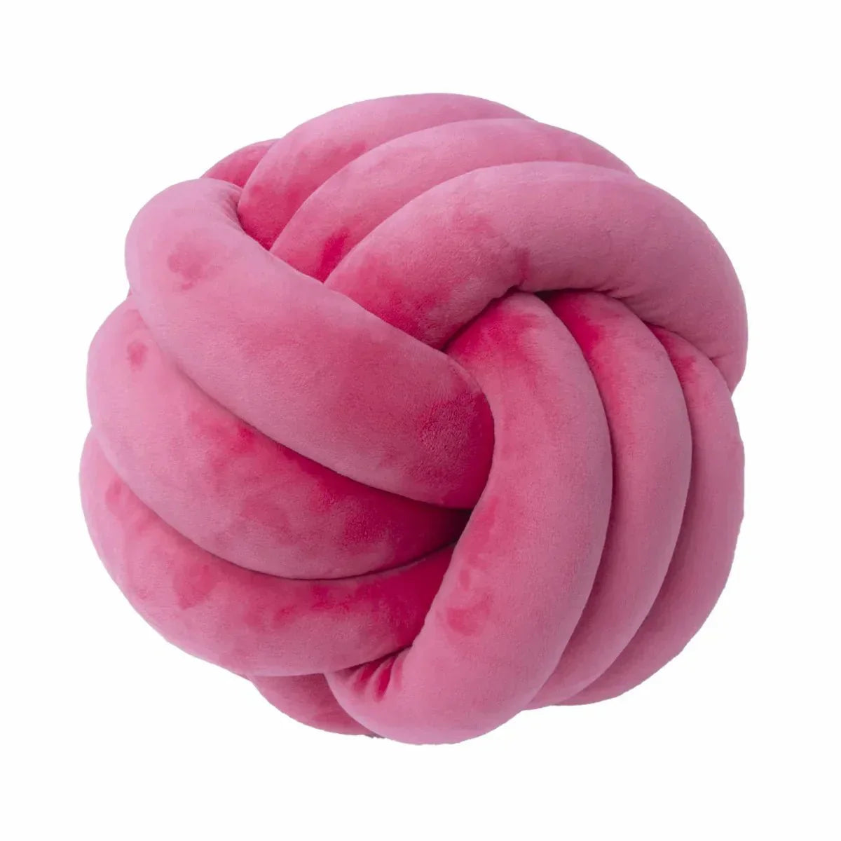 Junips | Decorative, soft cushion with knotted ball in suede look