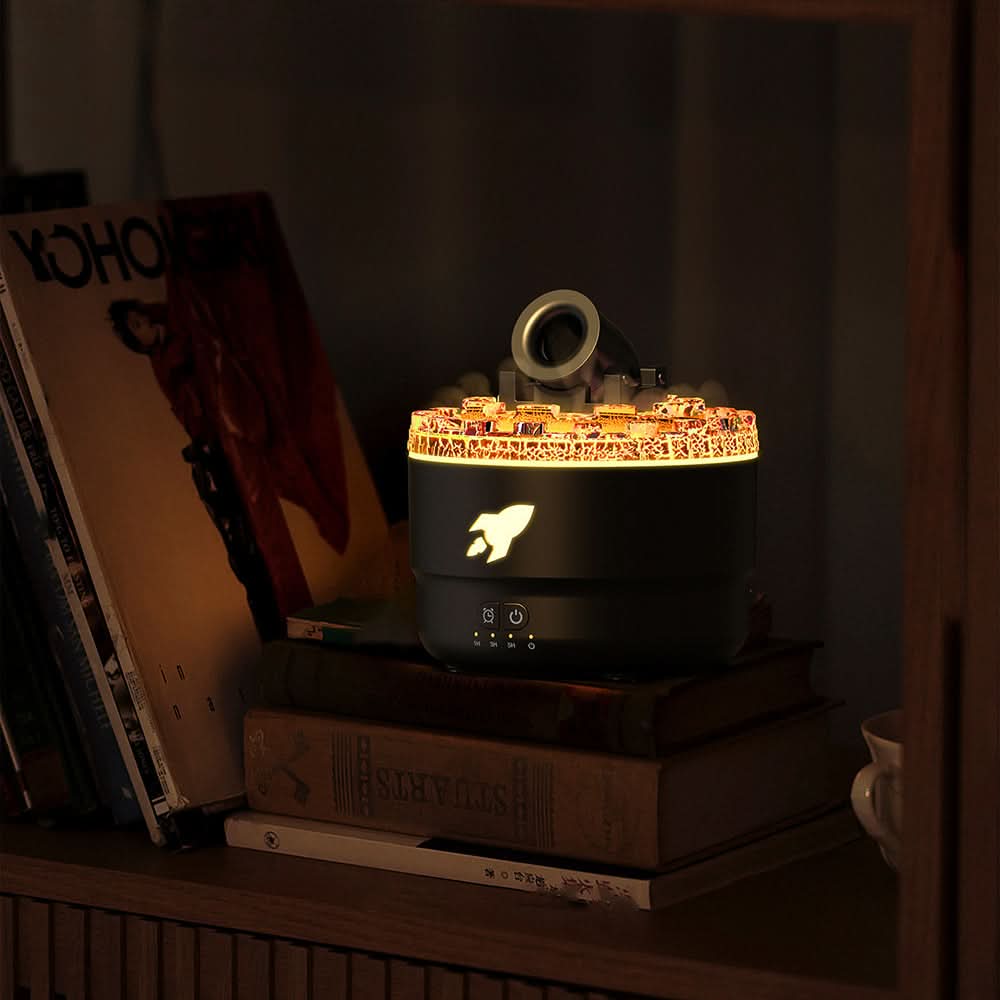 Junips | Lava Cannon Humidifier Aroma Diffuser with Mist Night Light