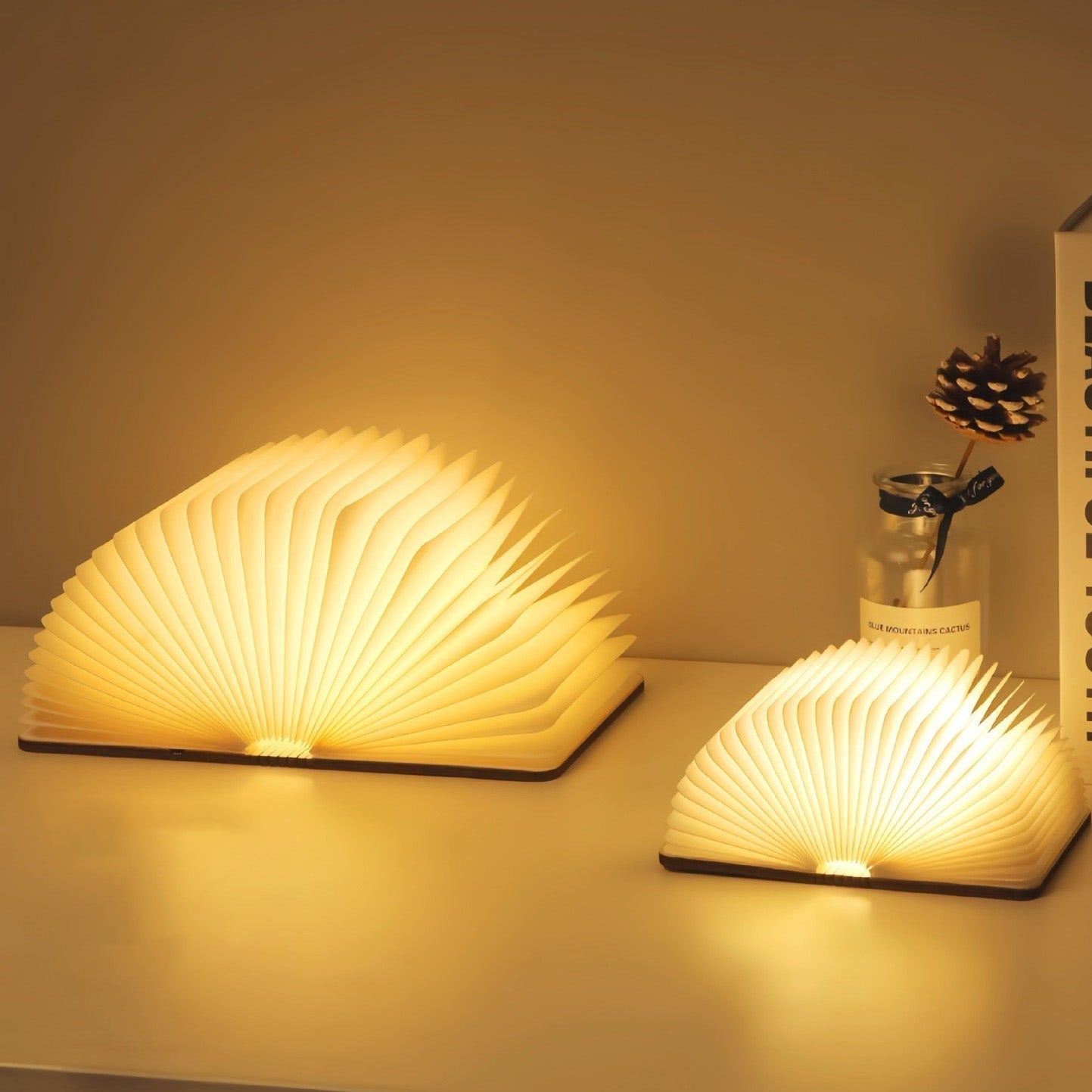 Junips | 📖 Wood book lamp - For desk study gift decoration light
