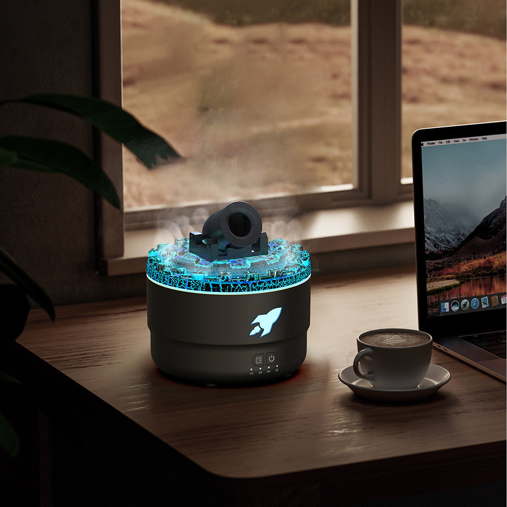 Junips | Cannon Humidifier Aroma Diffuser Water Mist Night Light Lava Perfect Gift