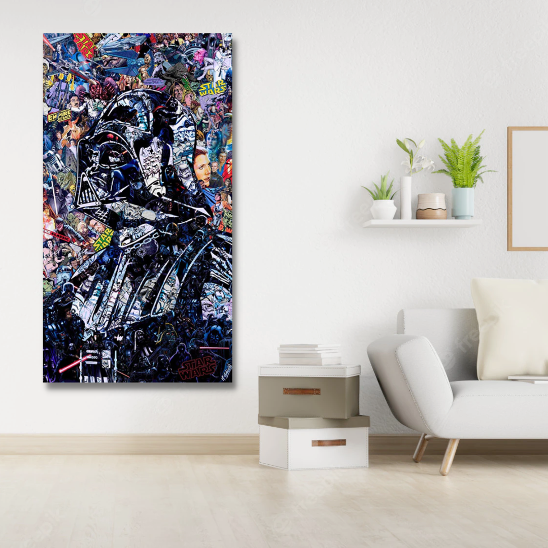 Junips | Disney Star Wars Poster Darth Vader Canvas Wall Art - Wall Decoration - Famous Wall Art