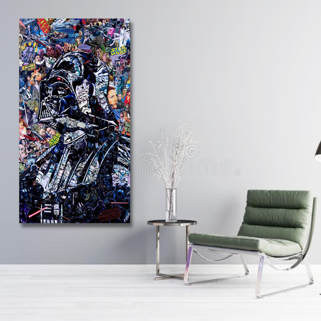Junips | Disney Star Wars Poster Darth Vader Canvas Wall Art - Wall Decoration - Famous Wall Art