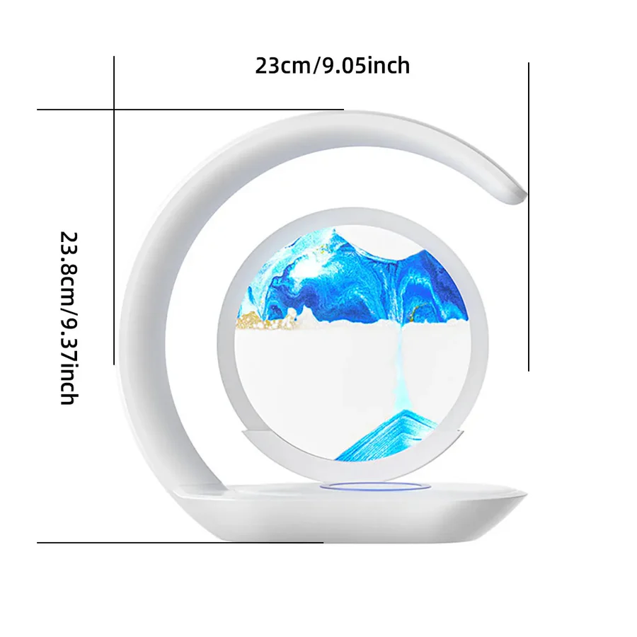 Junips | 3D Sand Art Table Lamp with Wireless Charger