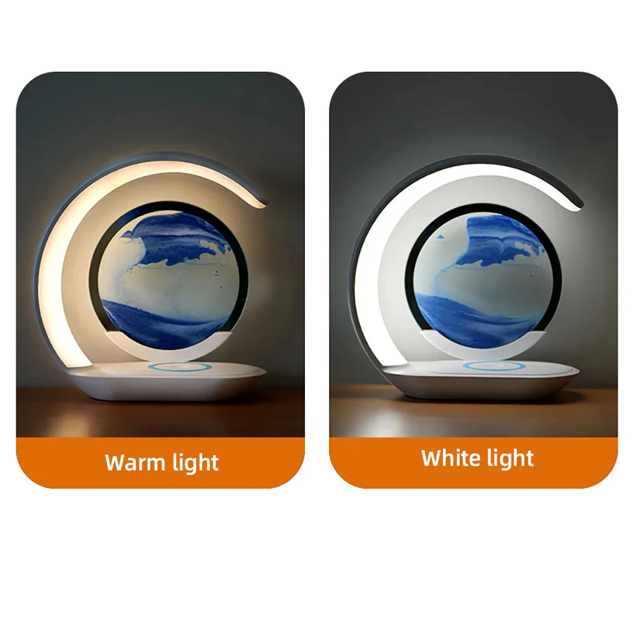 Junips | 3D Sand Art Table Lamp with Wireless Charger