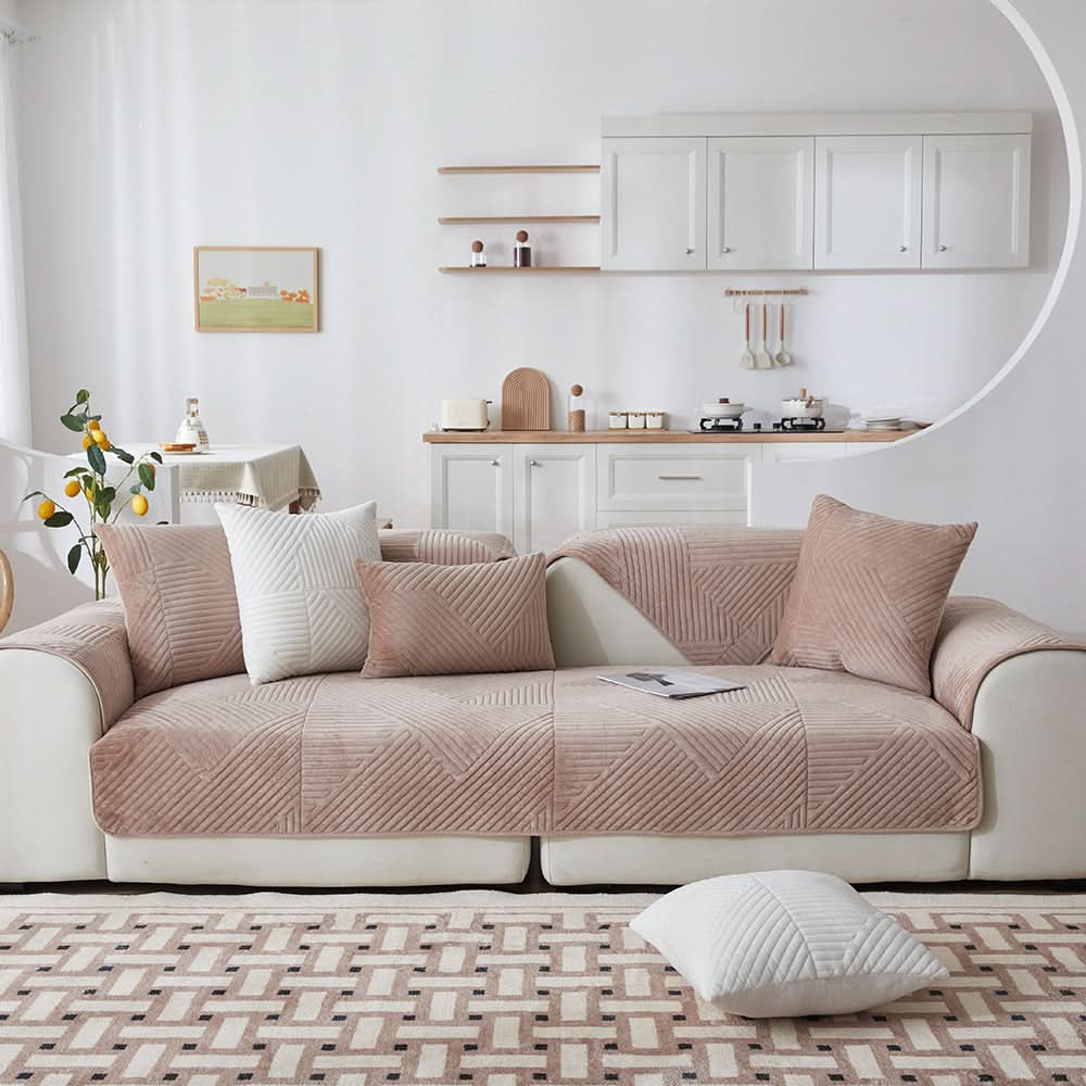Junips | PlushGrip – Non-slip plush sofa cover