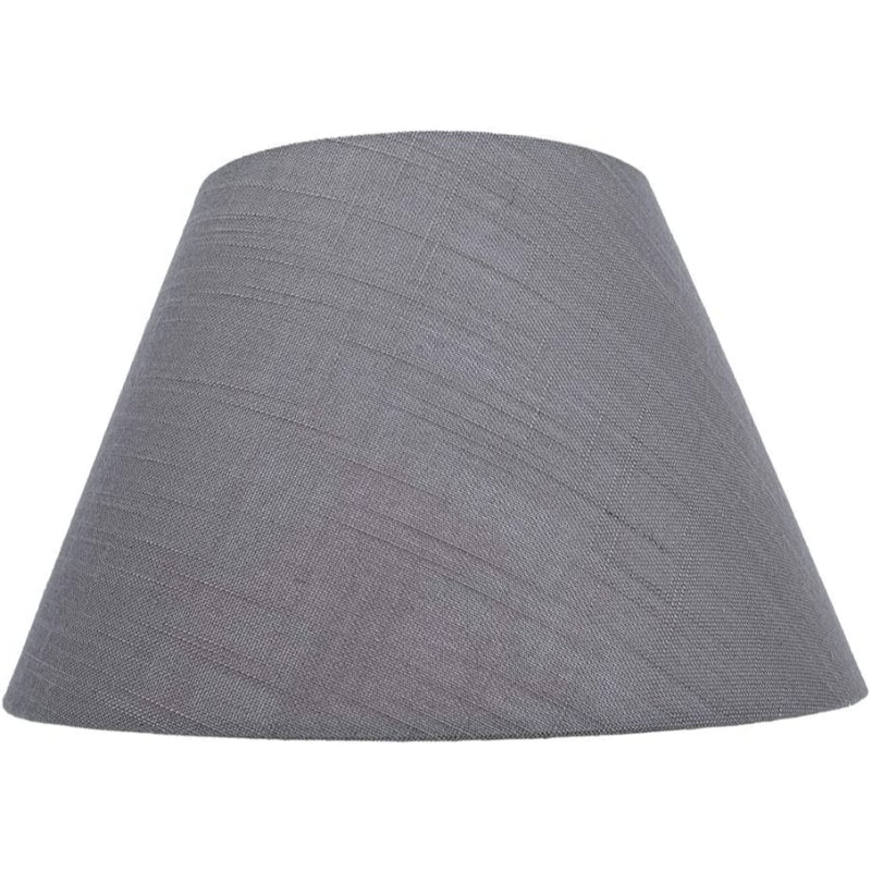Junips | Medium lampshade, barrel fabric lampshade for table lamp and floor lamp, 7x13x7.8 inches, natural ventilated linen, handmade, spider (white)