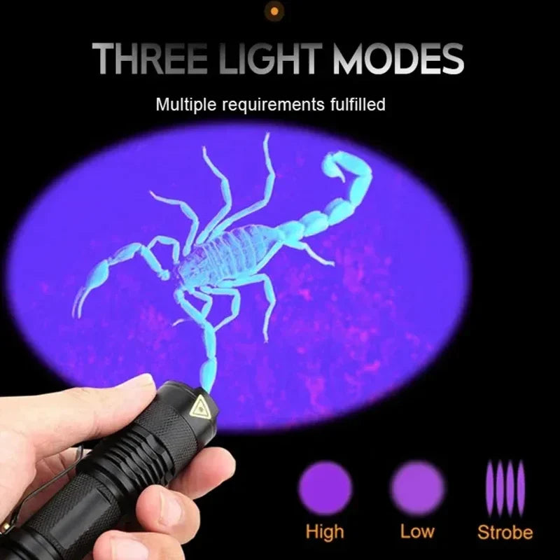 Junips | LED UV Flashlight - Ultraviolet Inspection Lamp for Pet Urine and Stain Detection