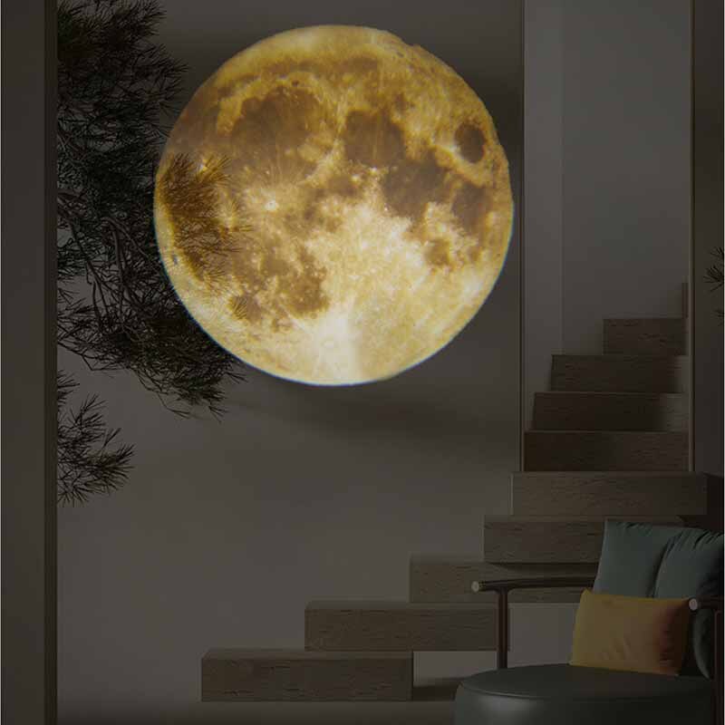 Junips | Earth & Moon Projector Lamp | LED Night Light | Cosmic Ambiance with Multiple Modes