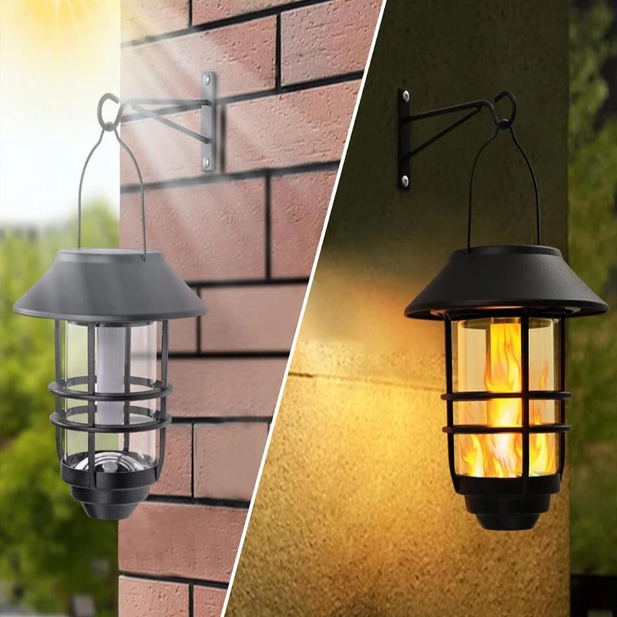 Junips | Solar Wireless Waterproof Flickering Sun Flame Lantern Light | - WallLant