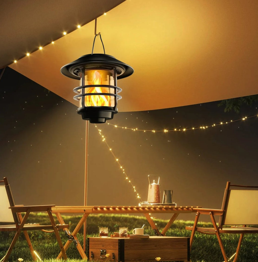 Junips | Solar Wireless Waterproof Flickering Sun Flame Lantern Light | - WallLant