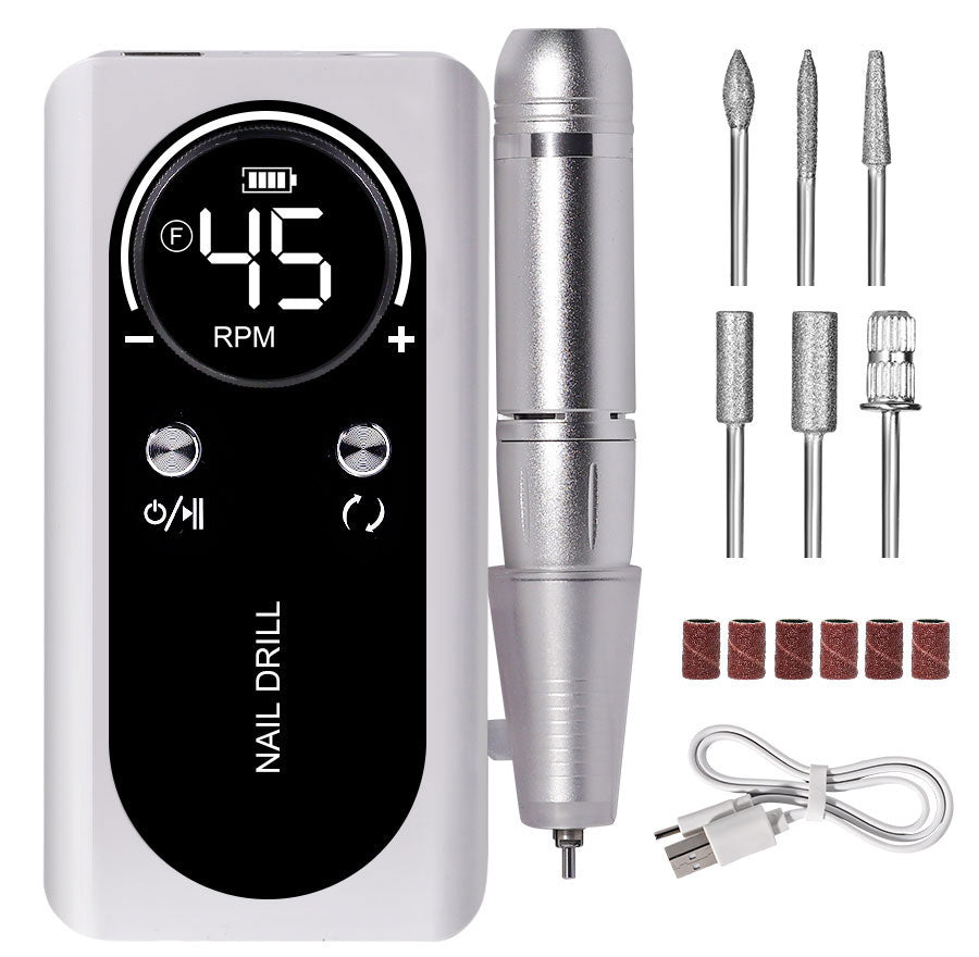 Junips | Professional 45000RPM portable electric nail file with rechargeable battery | Low noise level for manicure