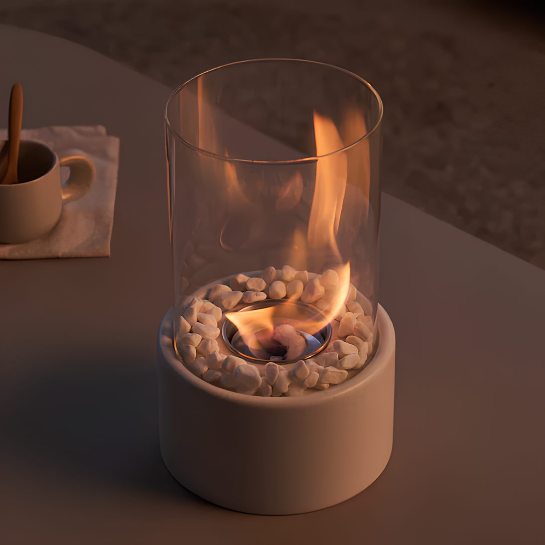 Junips | Table Lamp Glass Oil Flame Burner