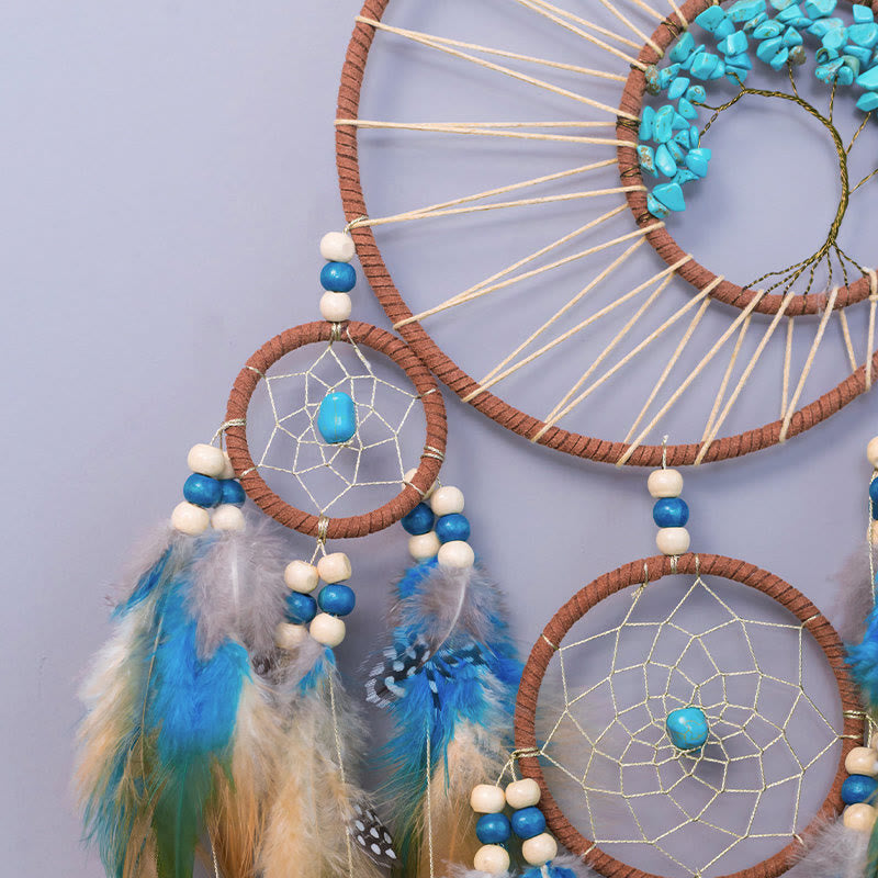 Junips | Turquoise Tree of Life Feather Dreamcatcher