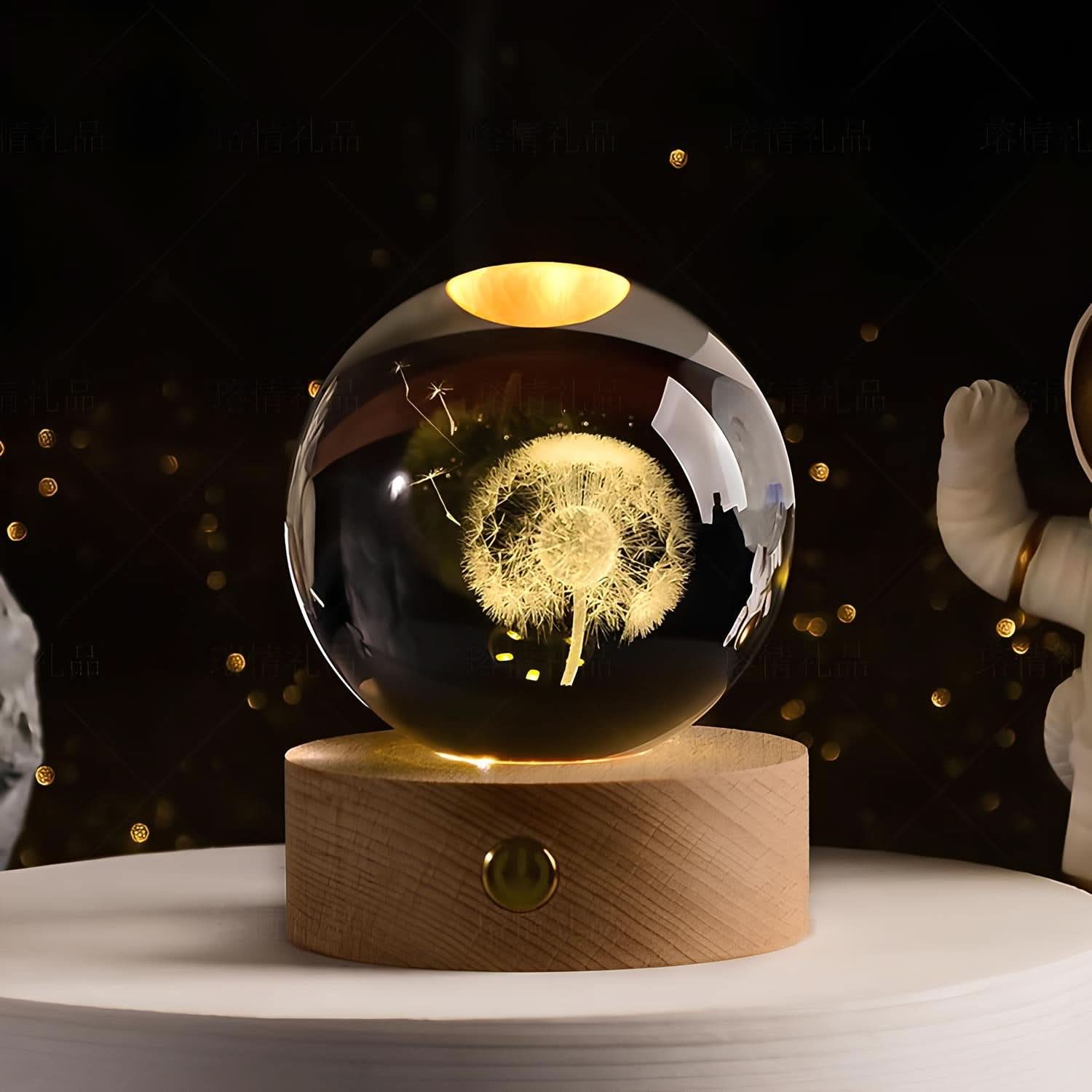 Junips | Luminous Crystal Ball LED Night Light Decor