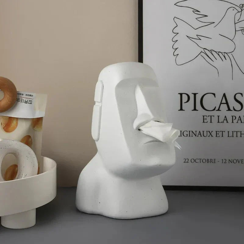 Junips | Tissue box in Easter Island statues design