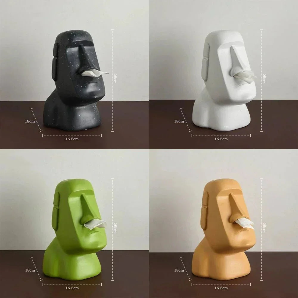 Junips | Tissue box in Easter Island statues design