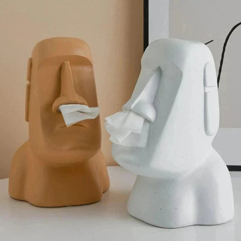 Junips | Tissue box in Easter Island statues design