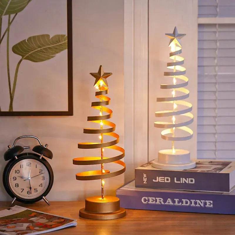 Junips | Spiral LED Light Christmas Tree Decoration Night Light Ornaments
