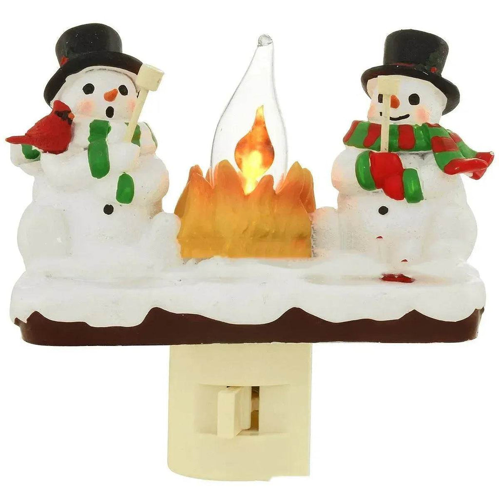Junips | Christmas Snowman And Campfire Night Light Gift for kids