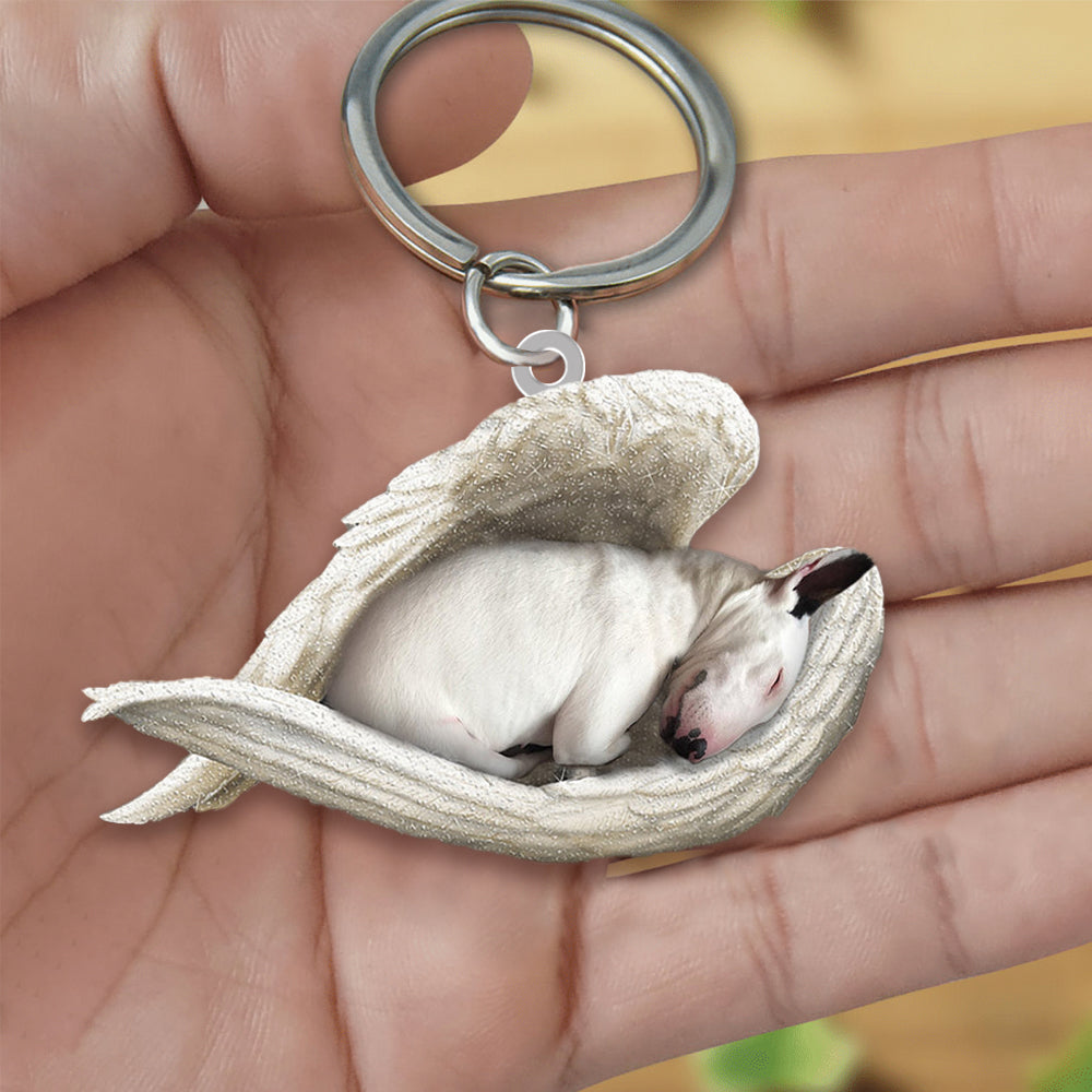 Junips | Bull Terrier Sleeping Angel Acrylic Keychain