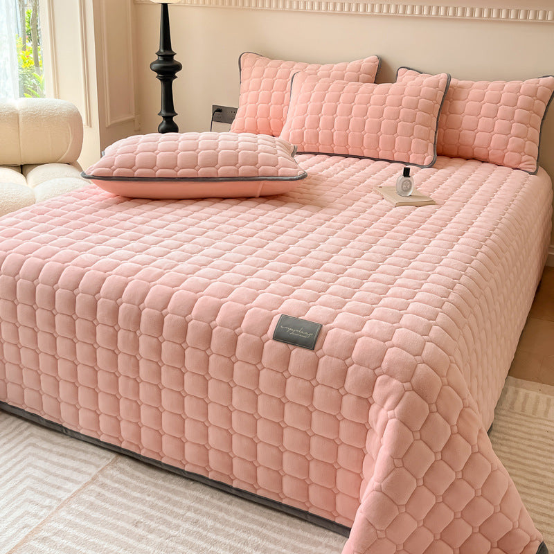 Junips | Modern Soft Throw Blanket with Square Texture – Stylish Fluffy Bed & Sofa Cover