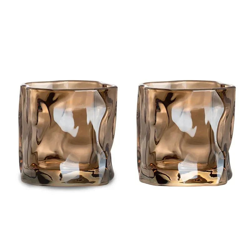Junips | Elegant Glacier Ripple Whisky Glass
