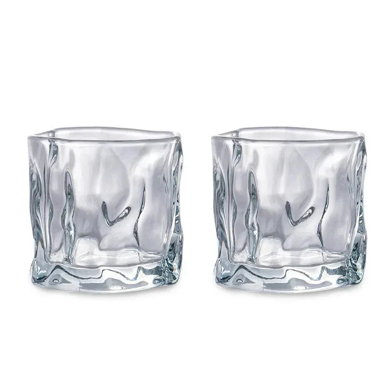 Junips | Elegant Glacier Ripple Whisky Glass