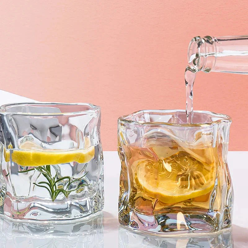 Junips | Elegant Glacier Ripple Whisky Glass