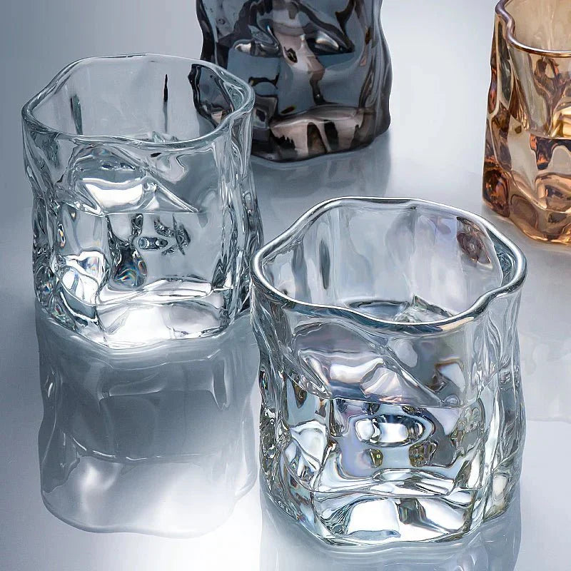 Junips | Elegant Glacier Ripple Whisky Glass