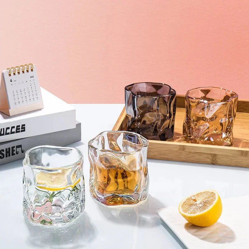 Junips | Elegant Glacier Ripple Whisky Glass