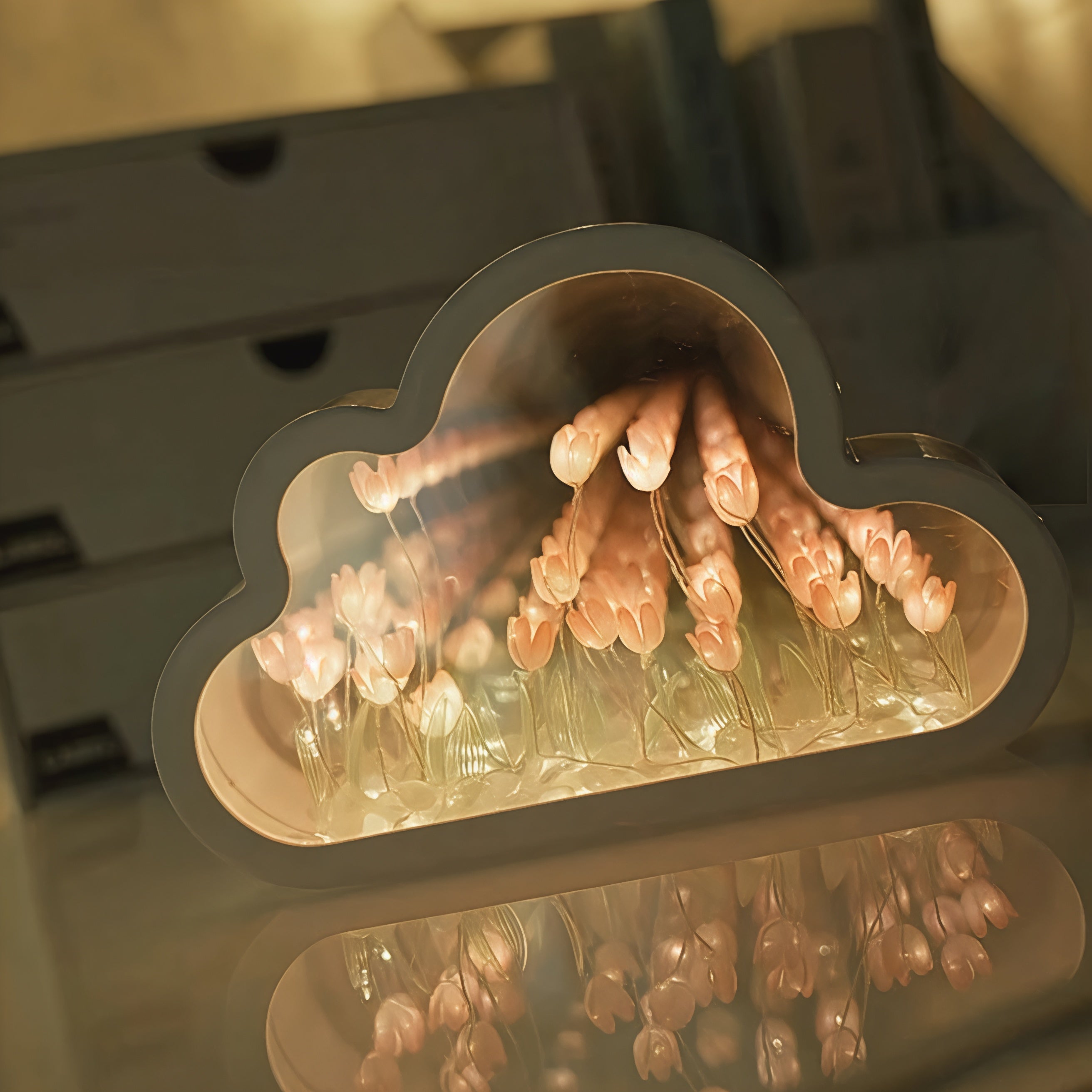 Junips | LED Table Lamp Floral Infinity Mirror Light