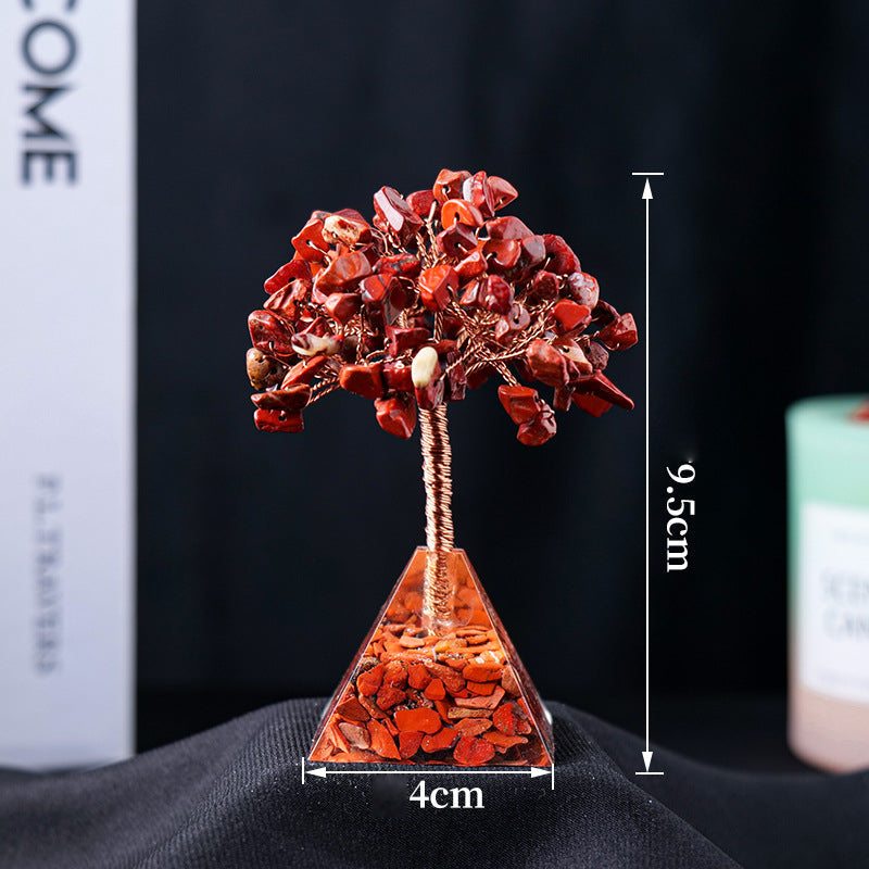 Junips | Natural Stone Gravel Pyramid Base Feng Shui Tree
